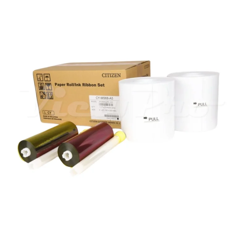 Citizen Media CY-MS68-A5 Paper Roll-Ink Ribbon Set