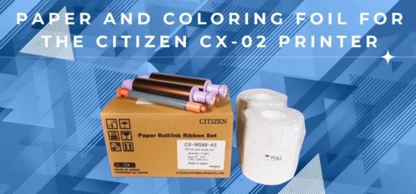 Paper and coloring foil for the Citizen CX-02 printer