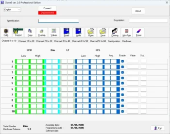 Clone 5 - programowanie akceptorów Comestero